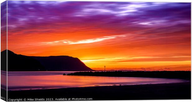 Long Exposure Sunset. Canvas Print by Mike Shields