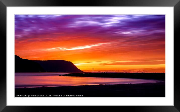 Long Exposure Sunset. Framed Mounted Print by Mike Shields