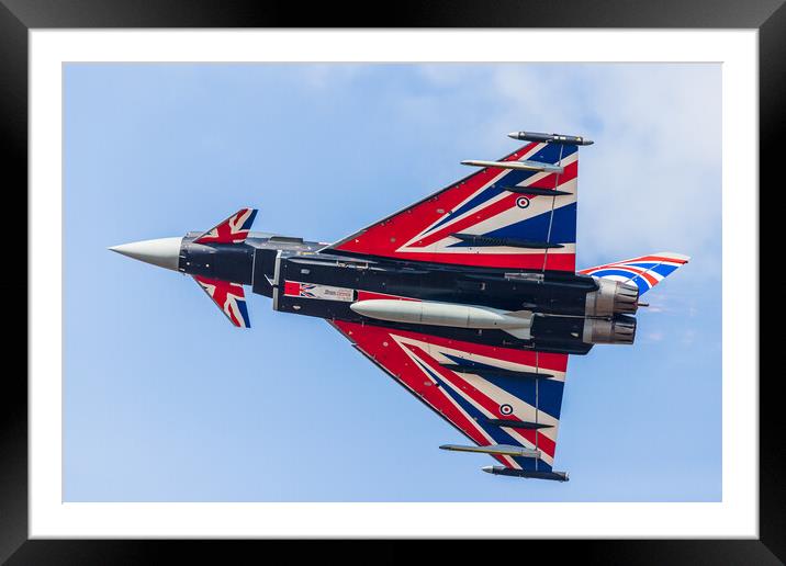 Underside of Blackjack Typhoon jet Framed Mounted Print by Jason Wells