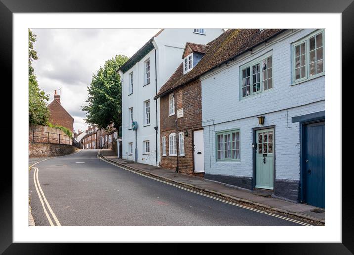 Houses on Castle Street, Old Aylesbury, Framed Mounted Print by Kevin Hellon