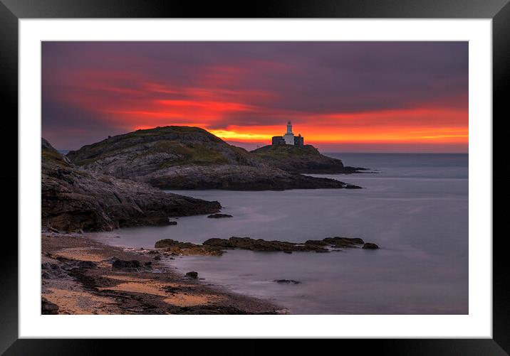 Mumbles lighthouse Framed Mounted Print by Sandra Kepkowska