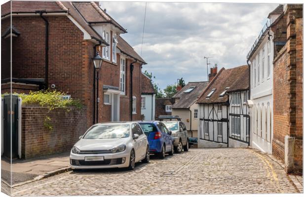 Houses on Parsons Fee, Old Aylesbury, Canvas Print by Kevin Hellon