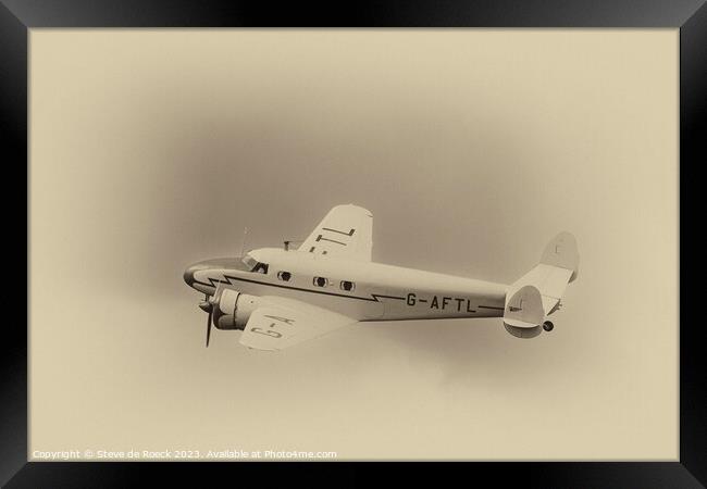 Lockheed Electra Junior Framed Print by Steve de Roeck