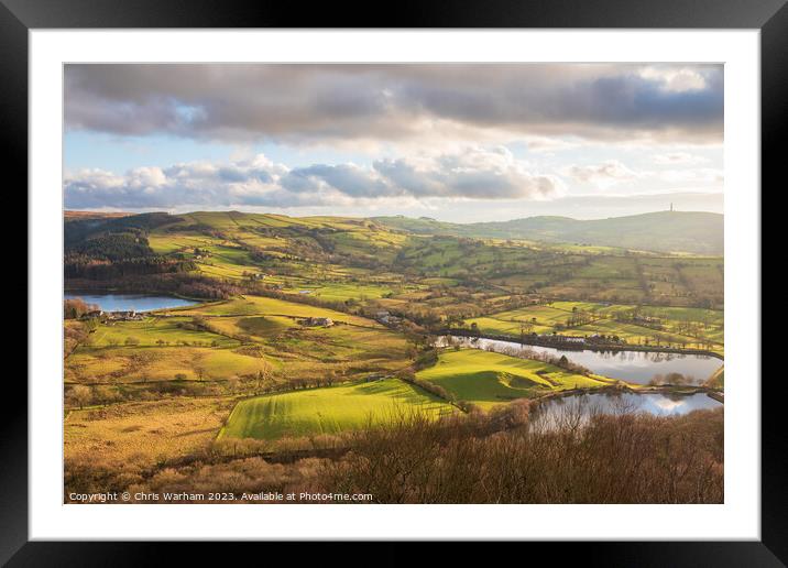 Teggs Nose Country Park view Framed Mounted Print by Chris Warham