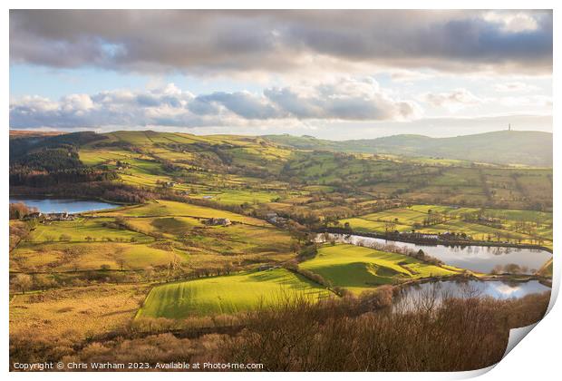 Teggs Nose Country Park view Print by Chris Warham