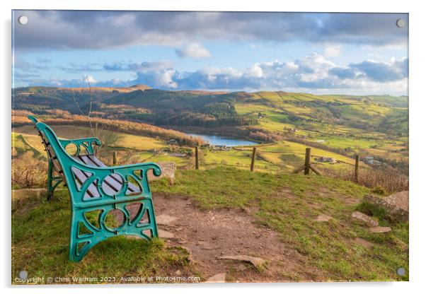 Teggs Nose view looking over Trentabank reservoir Acrylic by Chris Warham