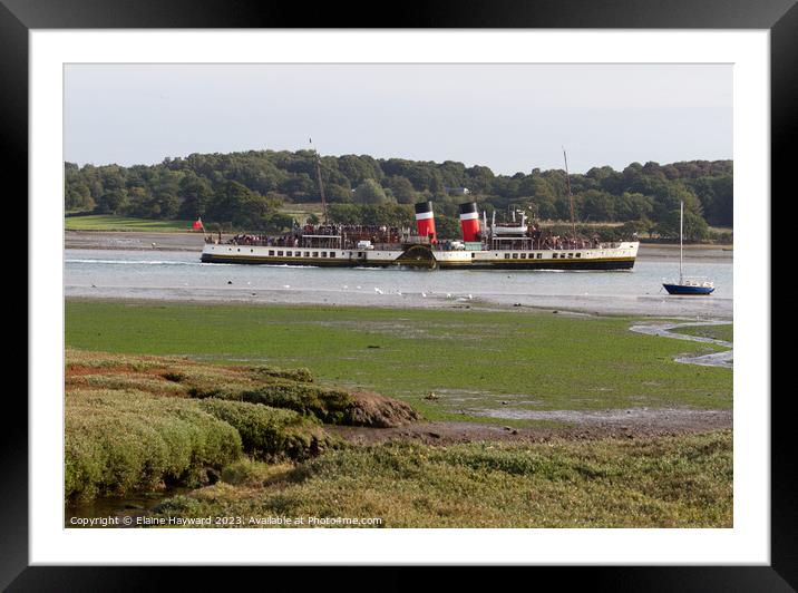 PS Waverley on the River Orwell Framed Mounted Print by Elaine Hayward