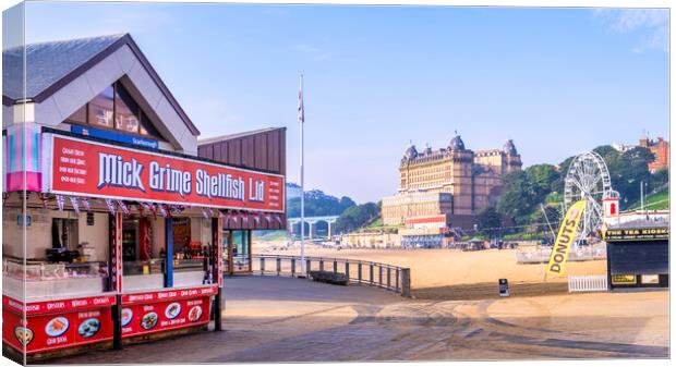 Scarborough Seafront: Mick Grime Shellfish Canvas Print by Tim Hill
