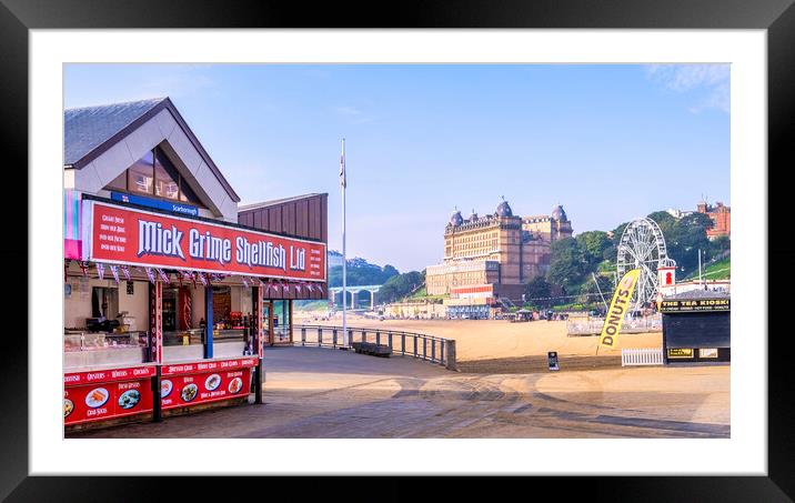 Scarborough Seafront: Mick Grime Shellfish Framed Mounted Print by Tim Hill