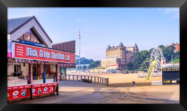 Scarborough Seafront: Mick Grime Shellfish Framed Print by Tim Hill