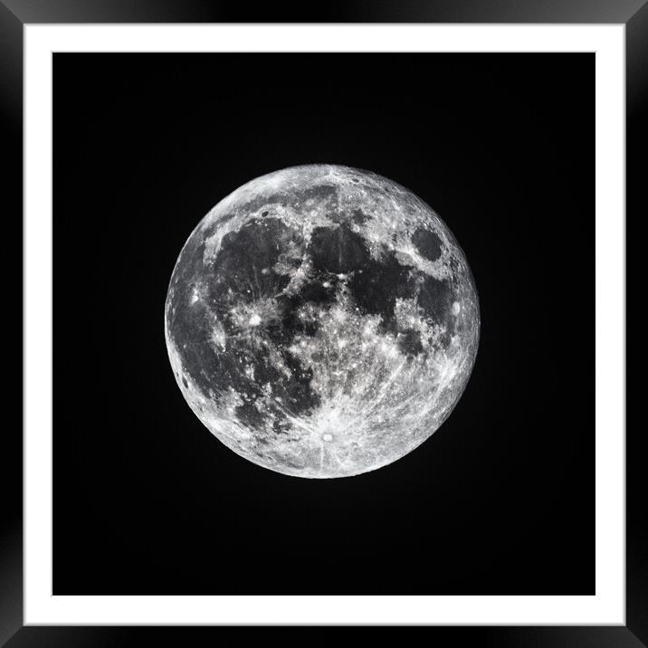 Full Moon - Northern Hemisphere Framed Mounted Print by David Jeffery