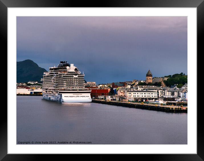 Norwegian Prima in Alesund Framed Mounted Print by chris hyde