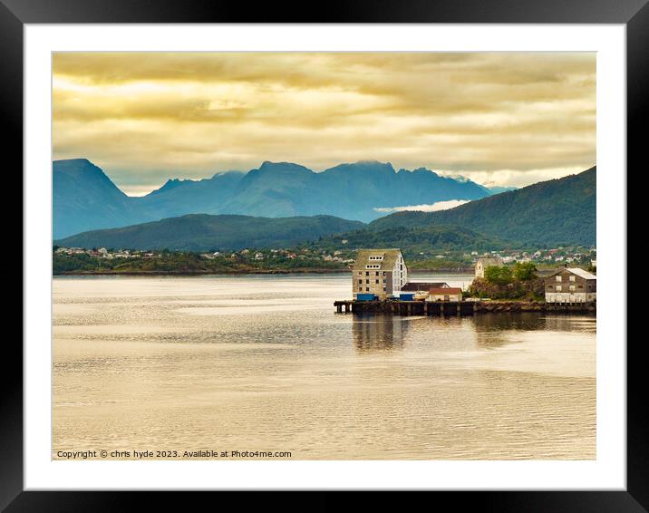 Alesund harbour Norway Framed Mounted Print by chris hyde
