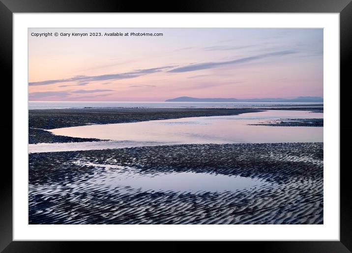 Blackpool Pastel sunset  Framed Mounted Print by Gary Kenyon