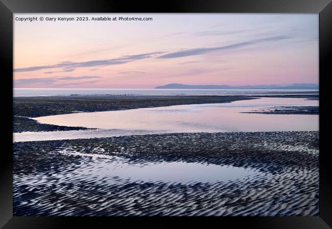 Blackpool Pastel sunset  Framed Print by Gary Kenyon