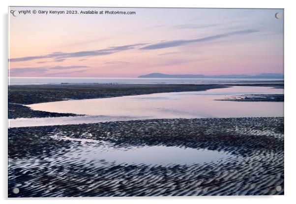Blackpool Pastel sunset  Acrylic by Gary Kenyon