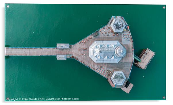 Top Down Pier Acrylic by Mike Shields