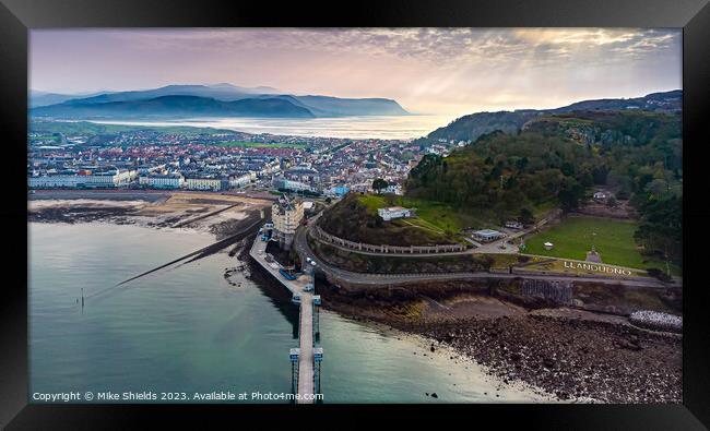 Llandudno by Drone Framed Print by Mike Shields