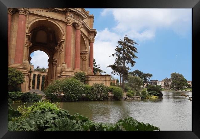 Palace of Fine Arts in San Francisco California Framed Print by Arun 