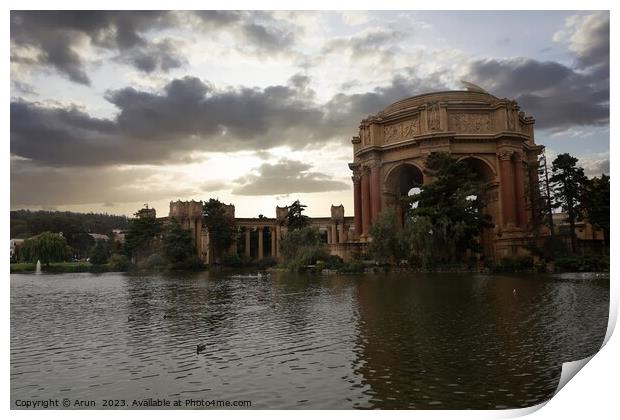 Palace of Fine Arts in San Francisco California Print by Arun 