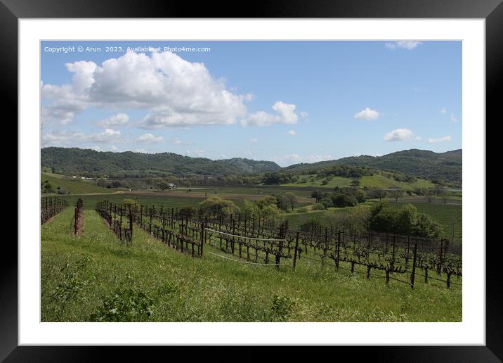 Farms in california Framed Mounted Print by Arun 