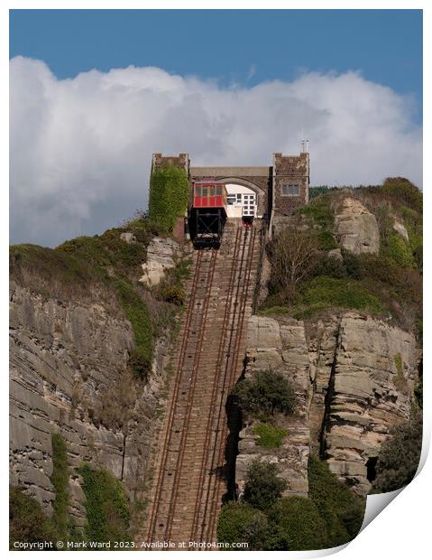 The Funicular Railway on the East Hill Print by Mark Ward