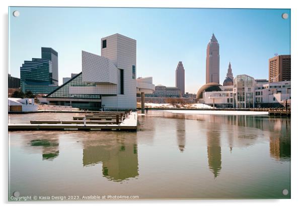 The Rock and Roll Hall of Fame and Museum Acrylic by Kasia Design