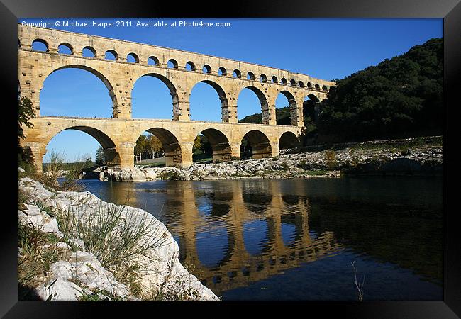 Pont Du Gard Framed Print by Michael Harper