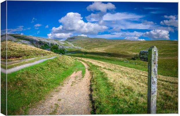 This Way to Ingleborough Canvas Print by Paul Grubb