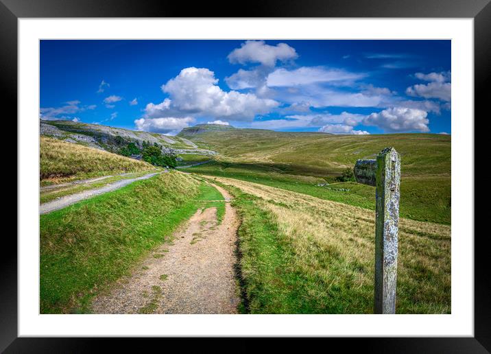 This Way to Ingleborough Framed Mounted Print by Paul Grubb