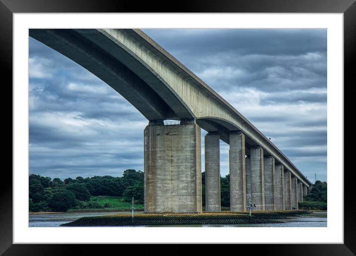 The Orwell Bridge 1 Framed Mounted Print by Helkoryo Photography