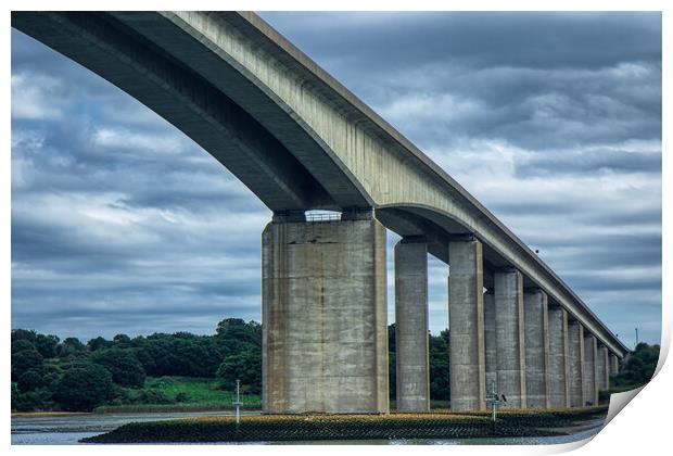 The Orwell Bridge 1 Print by Helkoryo Photography