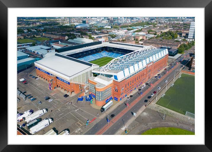 Ibrox Stadium Framed Mounted Print by Apollo Aerial Photography