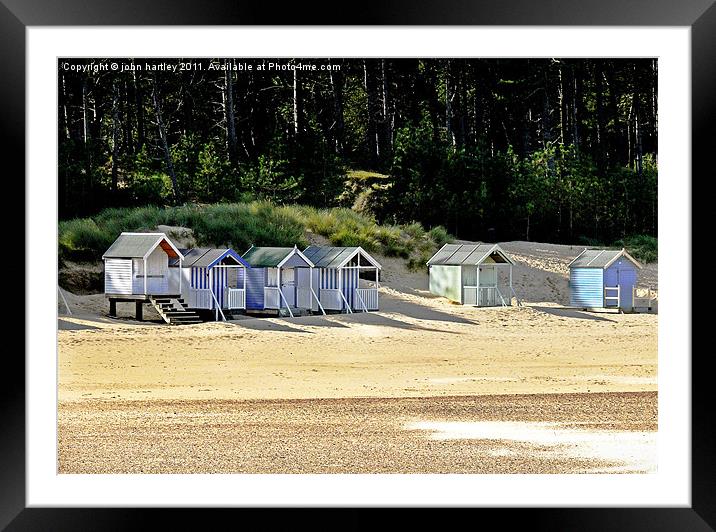 Holiday Fun - Beach Huts at Wells next the Sea, No Framed Mounted Print by john hartley