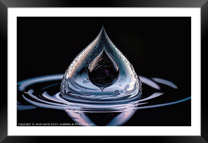Echoes of Water - GIA-2309-1050-ILU Framed Mounted Print by Jordi Carrio
