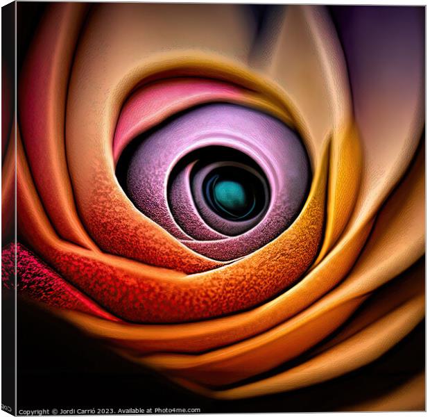 The eye of the rose - GIA-2309-1051-ILU Canvas Print by Jordi Carrio