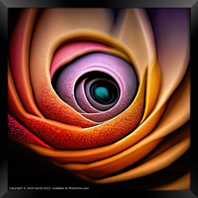 The eye of the rose - GIA-2309-1051-ILU Framed Print by Jordi Carrio