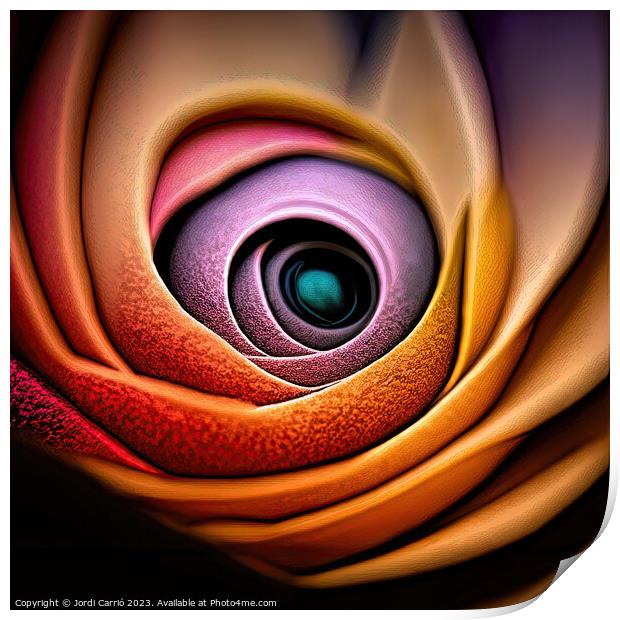 The eye of the rose - GIA-2309-1051-ILU Print by Jordi Carrio