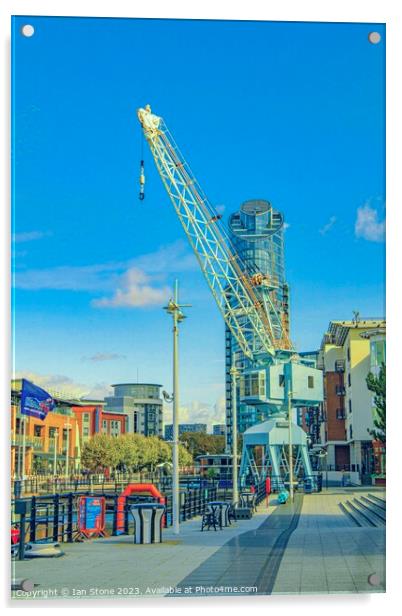 Portsmouth Harbour crane  Acrylic by Ian Stone