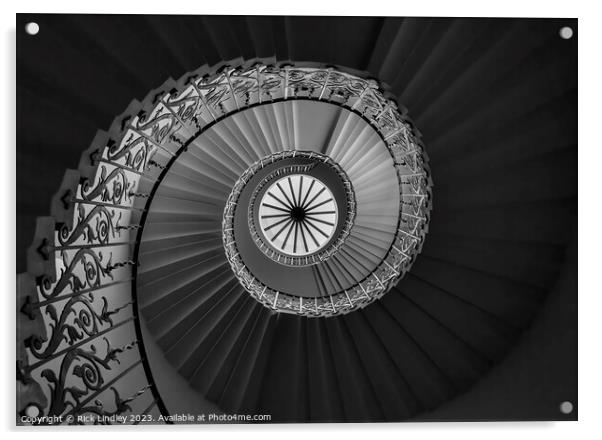 Spiral Staircase Acrylic by Rick Lindley