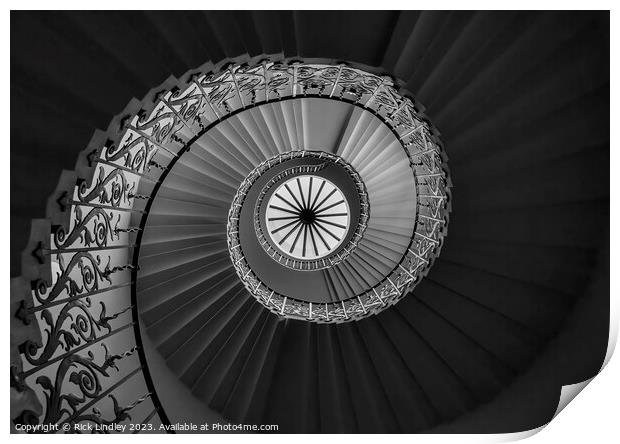 Spiral Staircase Print by Rick Lindley