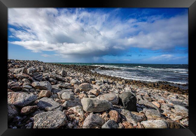 North Uist Rocky Beach Framed Print by Andy Anderson