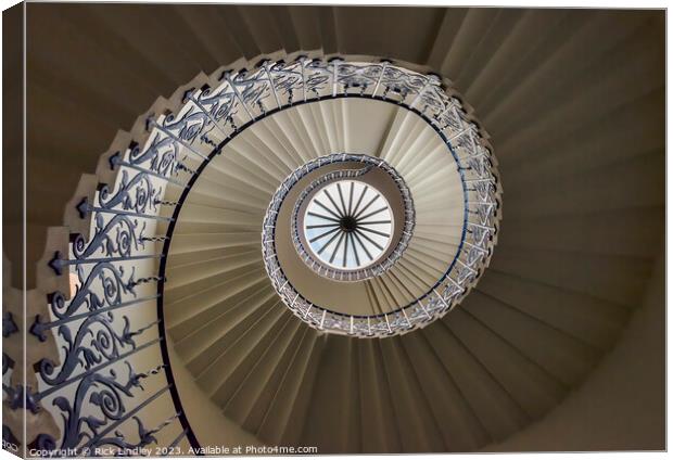 The Spiral Staircase Canvas Print by Rick Lindley
