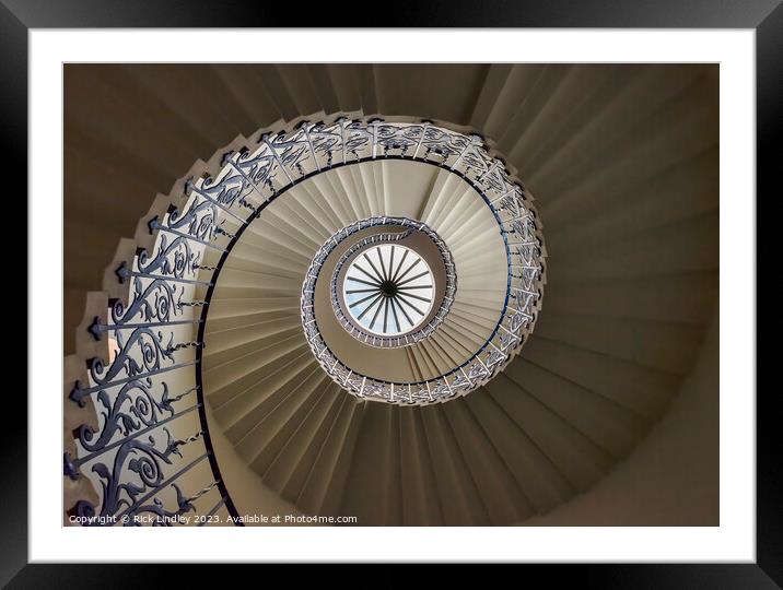 The Spiral Staircase Framed Mounted Print by Rick Lindley
