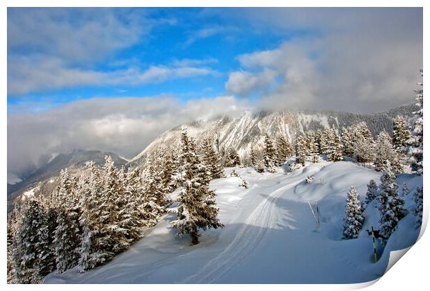 Courchevel 3 Valleys French Alps France Print by Andy Evans Photos