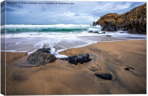 Outer Hebrides Dalmore Beach Canvas Print by Andy Anderson