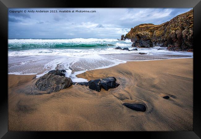 Outer Hebrides Dalmore Beach Framed Print by Andy Anderson