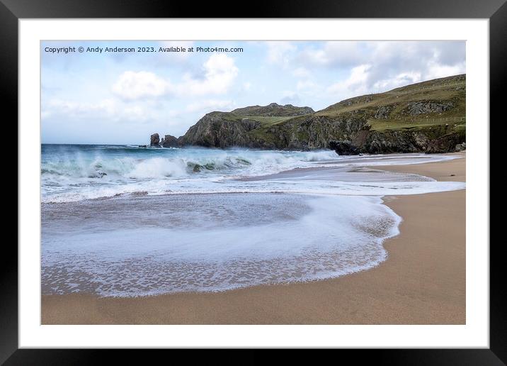 Outer Hebrides Dalmore Beach  Framed Mounted Print by Andy Anderson