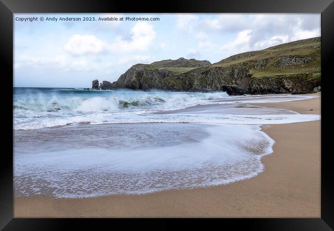 Outer Hebrides Dalmore Beach  Framed Print by Andy Anderson