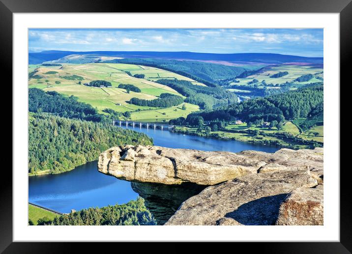 Ladybower from Bamford Edge, Peak District Framed Mounted Print by Tim Hill